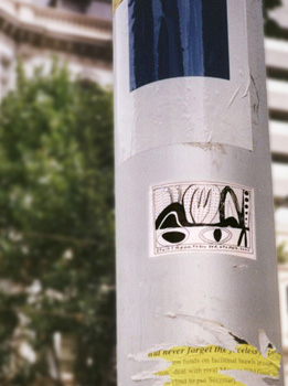 Street art sticker series
